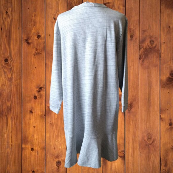 Lilla P Women's Large Gray Stretch 3/4 Sleeve Sweater Dress Casual Neutral NEW - Picture 7 of 7